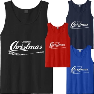 Camiseta sin mangas Feliz Navidad Celebrar Navidad Navidad Santa Familia Fiesta Unisex Regalo - Imagen 1 de 8
