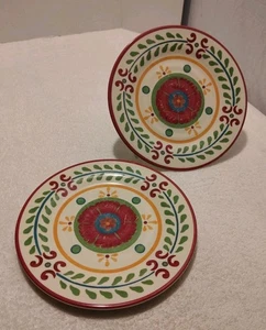 Threshold ~ Melamin Speiseteller 10,5" ~ Blumenmuster ~ 2er Set ~ gebraucht  - Bild 1 von 7