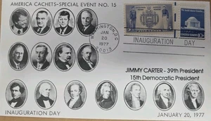 Jimmy Carter Inauguration Day Fist Day Cover. 15th Democratic President 1977 - Picture 1 of 2