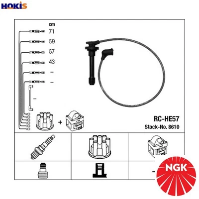 IGNITION CABLE KIT 8610 FOR ROVER HONDA INTEGRA/SJ/VI CIVIC/Fastback/Hatchback - Image 1 of 4