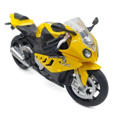 1/12 BMW S1000RR Motorcycle Model Toy Diecast Boys Toys for Kids Gifts Yellow - Image 1 of 4