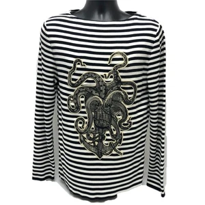 GUCCI Striped Octopus Sneaker Sweater White x Black 461177 - Bild 1 von 12