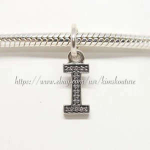Authentic Pandora Letter I Pendant Charm 791321CZ - Picture 1 of 2