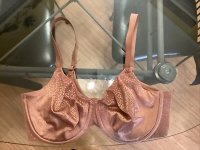 Wacoal 855303 Back Appeal 钢圈文胸美国尺寸 36 DDD 玫瑰灰尘二手状况完好 — 第 1/4 张图片