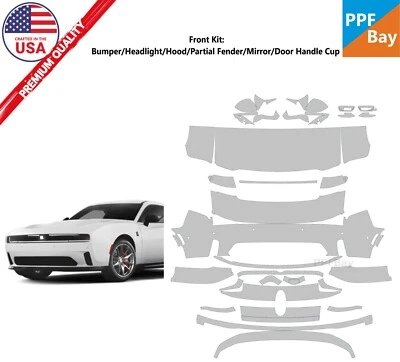 For Dodge Charger Daytona 2024-2025 Front Paint Protection Film PreCut Kit PPF - Image 1 of 4