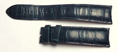 Authentic Chopard Dark Navy Blue Leather Watch Strap 19/16mm, 72+110mm OEM - Image 1 of 2