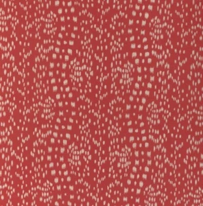 BRUNSCHWIG & FILS FABRIC 'LES TOUCHES REVERSE - RED' 6 METRES 100% Cotton - Picture 1 of 7
