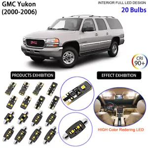 Kit de 20 bombillas LED interiores para luces domo blancas GMC Yukon GMT800 2000-2006 - Imagen 1 de 8