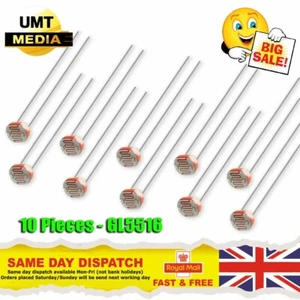 10 X GL5516 Light Dependent Resistors (LDR's) Photoresistors Arduino Raspberry - Picture 1 of 6