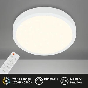 BRILONER Deckenleuchte Aufbauleuchte LED Weiß Lichtfarbe verstellbar Fernbedienu - Bild 1 von 5