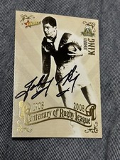 Signed Johnny King St George Illawarra Dragons 2008 NRL Centenary Card