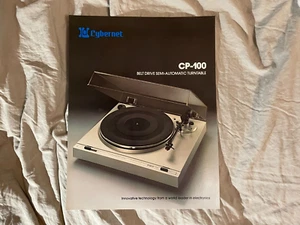 Cybernet CP 100 trasmissione a cinghia giradischi automatico brochure scheda tecnica anni 80 vintage - Foto 1 di 2