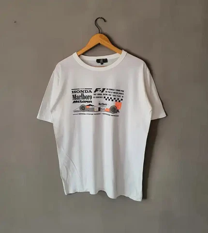 Vintage 90s Honda F1 Team Mclaren Ayrton Senna Shirt Unisex Men Women KV8108 Cover