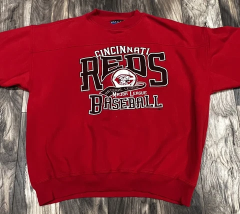 Vintage Crable Cincinnati Reds 1998 red crewneck sweatshirt xl Cover