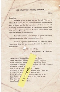 WAGSTAFF BLUNT POTTERY STAFFORDSHIRE W& B GOSS CRESTED CHINA MAKERS LONGTON 1882 - Picture 1 of 1