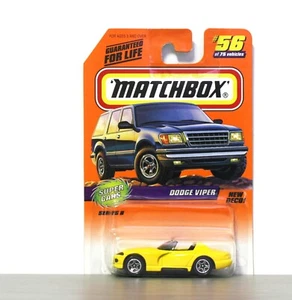 MATCHBOX #56 - YELLOW SUPER CARS - DODGE VIPER CAR - MINT ON CARD 1997🔥 - Picture 1 of 1