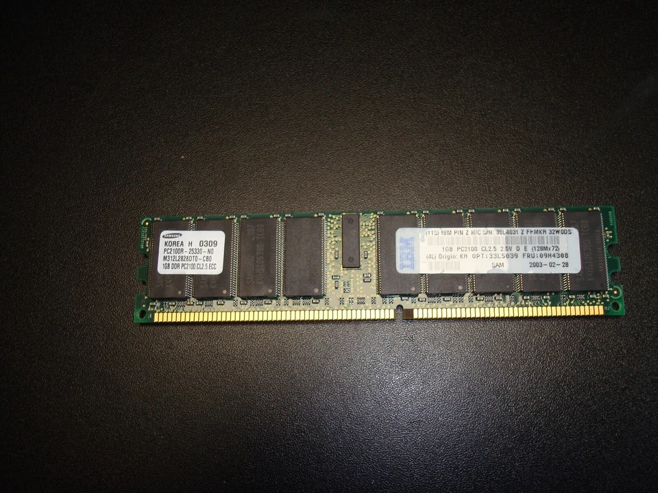 M312L2828DTO-CBO Samsung 1GB DDR Registered ECC PC-2100 266Mhz Memory - Image 1 of 1