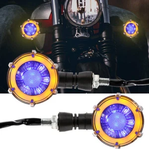 2X LED Turn Signal Lights For Honda Shadow VT VT1100 VT750 VT600 VF750 Magna 750 - Picture 1 of 12