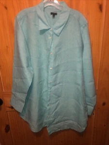 Talbot Classic Collar Organic Linen Button-up Shirt In - Picture 1 of 9