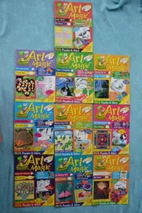 ART MAGIC Set x 10 Workbooks Drawing-Colour Templates-Puzzles-Jokes-Tips #21-30 - Picture 1 of 1