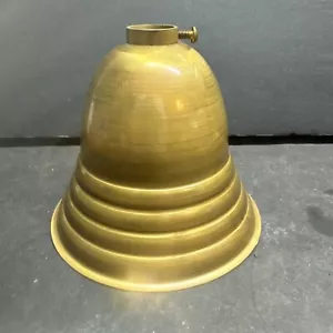 VINTAGE UNF BRASS BELL CEILING CANOPY LIGHT FIXTURE 4 7/8”WIDE ~ 4 1/8” DEEP NOS - Picture 1 of 18