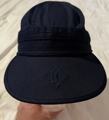 Gorra elástica vintage años 90 Liz Claiborne Logo para mujer 6 paneles azul marino 1991 nueva de stock Foto 1 de 4