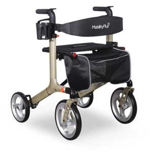NEW MobilityPlus+ Deluxe Rollator 2.0 Ultra-Light Folding Walker with Seat - Picture 1 of 15
