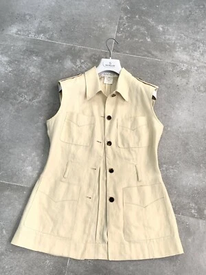 Vintage Women's ESCADA LINEN Lightweight Sleeveless Vest Gilet EU 36 UK 8-10 S-M - Image 1 of 4