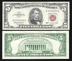 US - $5.00 (Red Seal) Notes - Series 1963 - VF or better condition