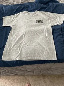 Vintage US National Guard T Shirt Mens L Gray Short Sleeve - Picture 1 of 4