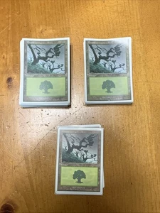 109 Lightly Used Dragonshield Custom Matte Forest Sleeves - W/ 29 7th Ed Forests - Picture 1 of 4