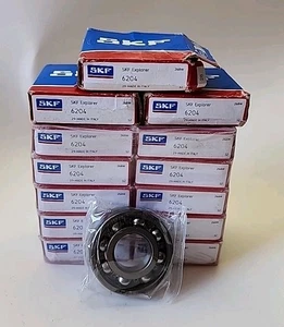 (13) SKF 6204 Deep Groove Ball Bearings 268W New/Free Shipping! - Picture 1 of 7