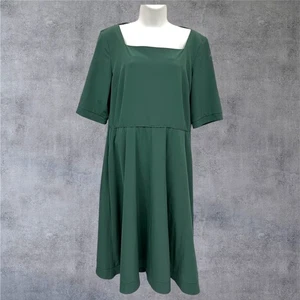 BetaBrand Short Sleeve Travel Dress Women's Green XL Extra Large with Pockets - Picture 1 of 5