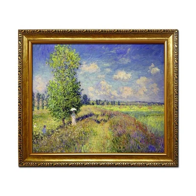 Arte en lienzo enmarcado decoración Claude Monet The Summer Poppy Field, impresiones pintura al óleo Foto 1 de 4