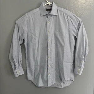 Camisa Peter Millar Para Hombre Mediana Azul Rendimiento Geométrico Abotonada - Imagen 1 de 13