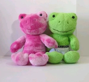 Peluche Costruisci un orso rosa TOADALLY TIE DYE E RANA PRIMAVERILE VERDE 16" - Foto 1 di 6