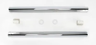 Tubos de horquilla cromados Custom Cycle 49 mm Show - 27,50 pulgadas Bicicleta de calle para motocicleta Foto 1 de 4