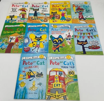 Lot Of 10 Pete the Cat I Can Read Children's Kids Books - Paperback - Image 1 of 4