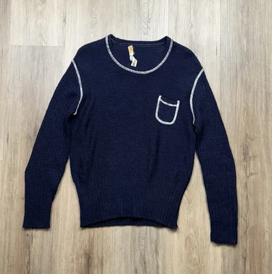 Sudadera suéter vintage de punto acrílico Jantzen años 60 para mujer talla 16 azul marino Foto 1 de 4