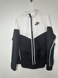 Nike Sportswear Windrunner Women's Windbreaker Jacket Black White Size XL - Picture 1 of 8