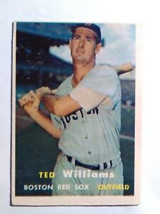 1957 Topps Ted Williams #1 Boston Red Sox Outfield  FAIR CONDITION