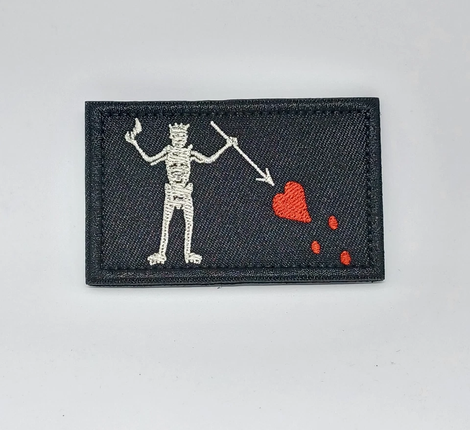 Black Beard Pirate Tactical Morale Blackbeard Embroidered Hook and Loop Patch