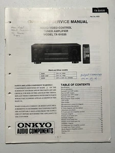 Onkyo Modell TX-SV535 Audio Video Steuerung Tuner Verstärker Service Handbuch Original - Bild 1 von 4