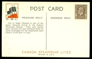 POSTCARD ISSUED BY CANADA STEAMSHIP LINES - Picture 1 of 1