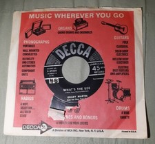 Grady Martin 45 A Pretty Girl Is Like a Melody / What's the Use Decca 9-29328