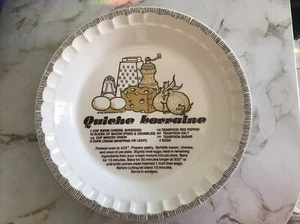 Vtg Royal China Quiche Lorraine Pie Plate Ceramic 11" Deep Dish Country Decor - Picture 1 of 8