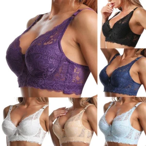 Sexy Bralette Underwired Lift Support Push Up Bra Lingerie Slightly Padded Lace - Picture 1 of 21