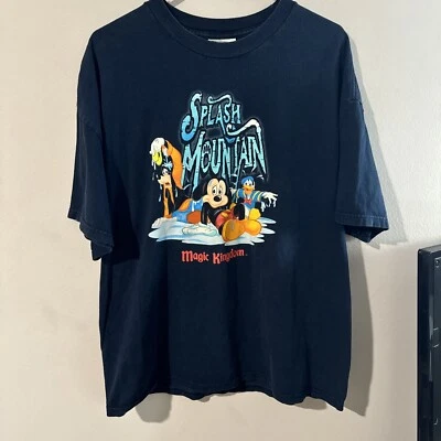 Camisa Disney World Splash Mountain Mickey Donald Goofy Azul Años 90 Talla XL WDW Foto 1 de 4