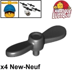 LEGO 4x Minifig Propeller 2 Blade Tiny Drone Black/Black 54568 New - Picture 1 of 1
