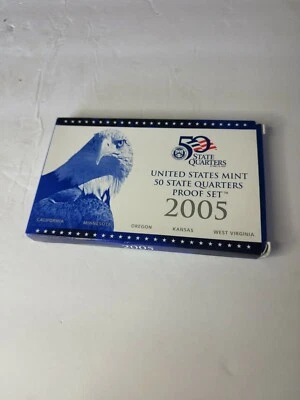 2005-S U.S. Mint 50 State Proof Quarter Set w/OGP & Cert - Image 1 of 4